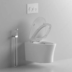 Подвесной унитаз Cerutti Adige Aria MW CT9245 / Adige Aria CT7837 безободковый с крышкой SoftClose, белый глянцевый