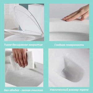 Подвесной унитаз Cerutti Bernina Aria CT7191 безободковый с крышкой SoftClose