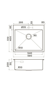 Кухонная мойка Omoikiri Akisame 59-GB