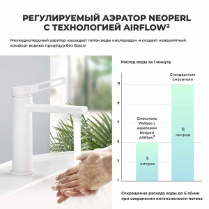 Смеситель для умывальника Wellsee Once and forever 182405000
