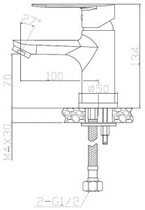 Смеситель для умывальника AV Engineering AVLAN1-A277-216