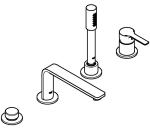 Смеситель на борт ванны Grohe Lineare 19577001 / 19577DC1