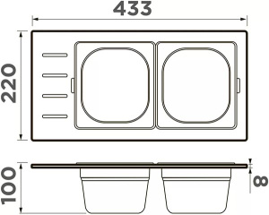 Коландер для кухонной мойки Omoikiri DC-02-2-GB