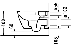 Подвесной унитаз Duravit Rimless Darling New 2557090000, белый