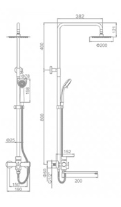 Душевая стойка Ledeme L72403-1