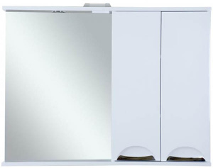 Шкаф-зеркало Misty Куба 105 / 120, 105х80/белый