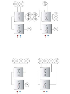 Переключатель режимов встраиваемый Grohe Grohtherm SmartControl 29158LS0 (3 функции)