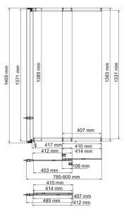Душевая шторка на ванну Wasserkraft Main 41S02-80 WasserSchutz