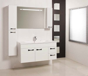 Шкаф-зеркало Акватон Диор 80 1A168002DR01R / 100 1A167902DR01R / 120 1A110702DR01R, 80х69, белый