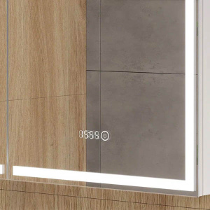 Шкаф-зеркало Volna Corner LED 70 / 80, 70х80/белый