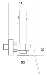 Смеситель для биде Shevanik S4005H-1 / S4005T-1, черный