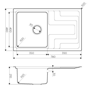 Кухонная мойка Omoikiri Mizu 78-IN