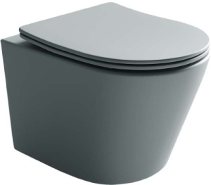 Подвесной унитаз CeramicaNova Balearica CN6000MH / CN6000MDH Rimless Soft Close, антрацит