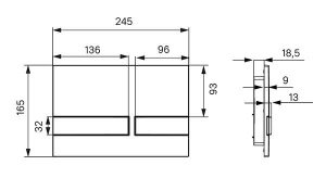 Кнопка для инсталляции Iddis Unifix 006 UNI06MBi77 / UNI06MWi77, белый матовый