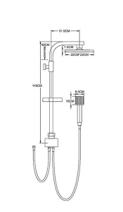 Душевая стойка Wisent WP3500-2