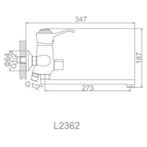Смеситель для ванны Ledeme H62 L2362