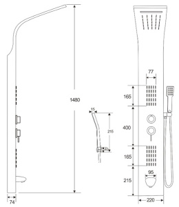 Гидромассажная панель Cerutti Virginia BR CT9983