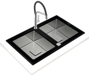 Кухонная мойка TEKA Diamond RS15 2B 86 Black с клапаном-автоматом