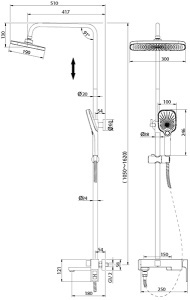 Душевая стойка Grossman Pragma 500.K35.03.100