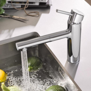 Смеситель для кухонной мойки Grohe Concetto 30273001 с выдвижным изливом