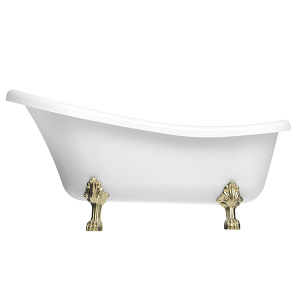 Ванна из искусственного камня Belux Ладья ВЛА 1600 белый матовый Solid Surface