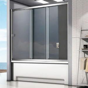 Душевая шторка на ванну Good Door Screen WTW-G-CH, 120х140, матовый