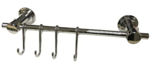 Планка с крючками Gerhans K24405 / K24505 / K24605, 47 см 4 крючка, хром