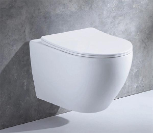 Подвесной унитаз CeramaLux CL 2196-1 безободковый (с крышкой SoftClose)