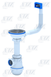 Сифон Ани Грот 3 1/2"*40 с переливом мойки А0145S (Россия)