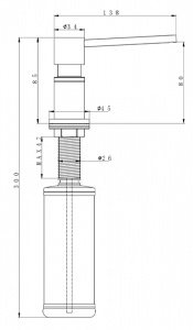 Дозатор для моющих средств Paulmark Kraft D003-418