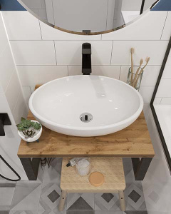 Столешница 1Marka Grunge Loft дуб вотан 60 / 80 / 90 / 100, 60, дуб вотан