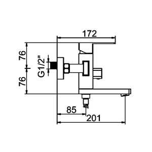 Смеситель для ванны Ledeme L73233