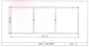 Каркас для ванны Cersanit Nike 170 New / K-RW-NIKEx170n