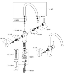 Смеситель для кухонной мойки Grohe Ambi Cosmopolitan 30190000