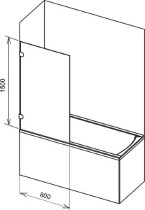 Душевая шторка на ванну Ravak Brilliant BVS1, 80, Transparent