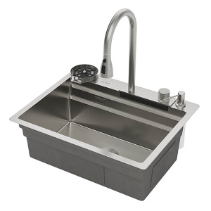 Кухонная мойка Roxen Stage Plus 560250-60 многофункциональная в комплекте с измельчителем Bort Master Eco Control 93417999