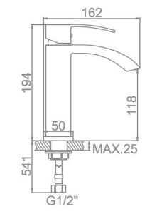 Смеситель для умывальника Ledeme L1055-15
