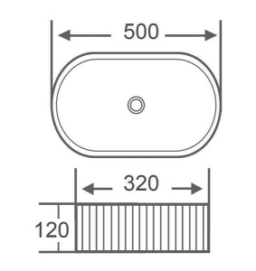 Умывальник Roxen Royal Oval M 570170-M, 50х32, белый матовый