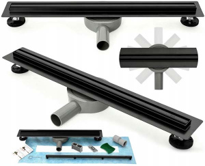 Душевой трап Rea Neo Slim Pro Black 50 / 60 / 70 / 80 / 90 / 100, 50 см