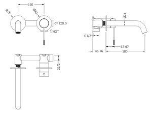 Смеситель встраиваемый Timo Saona 2372/03SM / 2372/18SM, графит