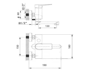 Смеситель для ванны Wisent WP30202
