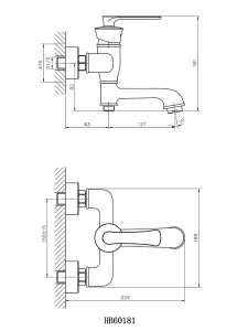 Смеситель для ванны Haiba HB60181