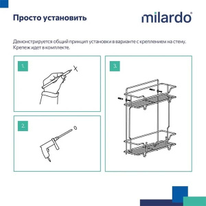 Полка Milardo Grid GRICS2CM44