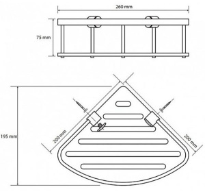 Полка Bemeta Cytro 146208376 / 146208386, хром, белый