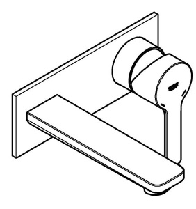 Смеситель встраиваемый Grohe Lineare 19409AL1, темный графит матовый
