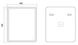 Зеркало Axus Villa 70 c подогревом