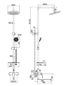 Душевая стойка Lemark Linara LM0462CF