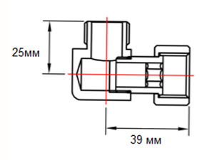 Комплект угловых американок 3/4"х1/2" Г/Ш 751SCH0504RalGold