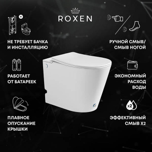 Приставной унитаз Roxen Turbo 620250-01 с импульсным смывом