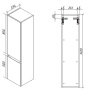 Пенал Caprigo Forte 36150L-SF027 / 36150R-SF027